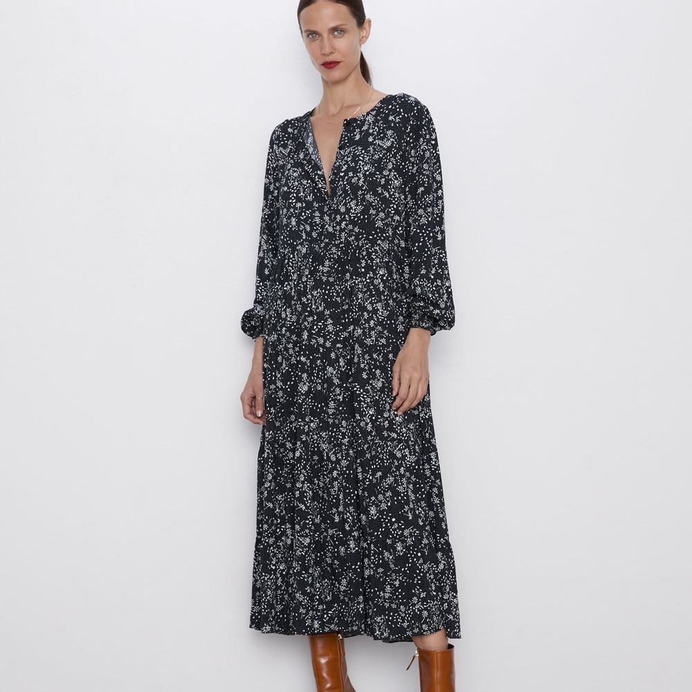 Zara Floral Print Dress in Small